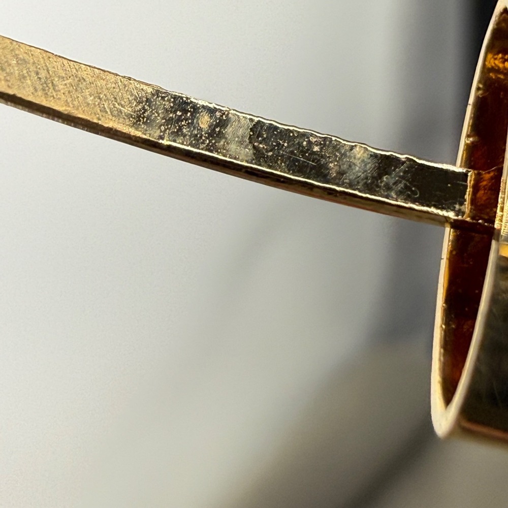 Vintage Bangle Bracelet Gold Tone 7.5" - Picture 7 of 11